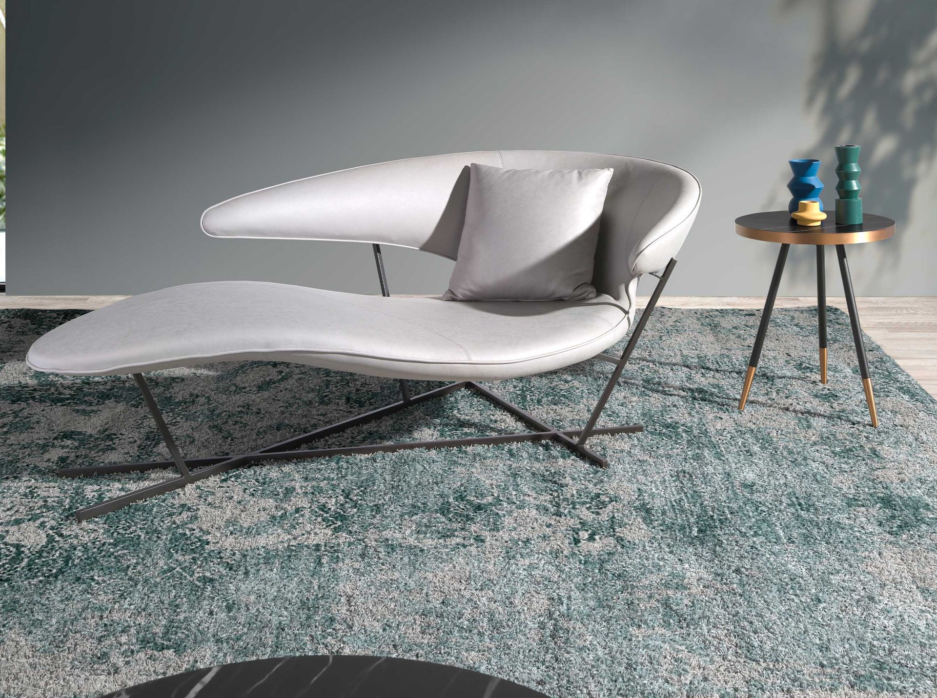 Круглый журнальный столик из стали и керамики CT1015-1AA /2069 Angel Cerda