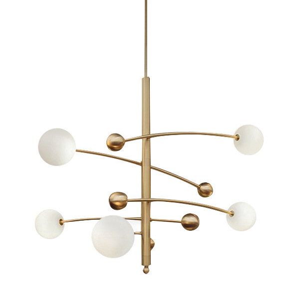 Люстра  Delight Collection Globe Mobile 5 brass
