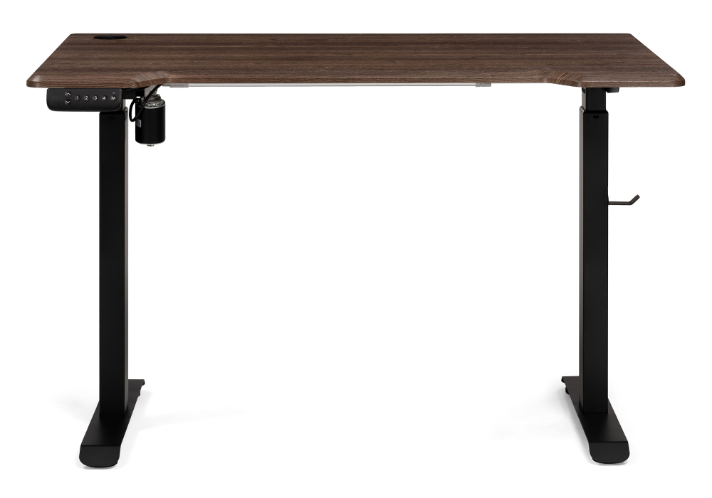 Стол Woodville Маркос с механизмом подъема 120х75х75 орех кантри / черный 536637