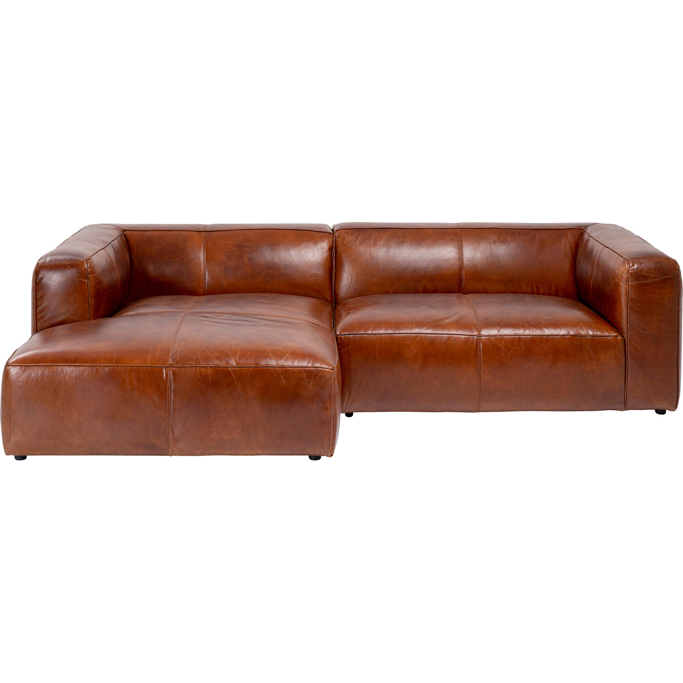 Диван угловой Cubetto Leather Brown 170x270 см KARE 87779