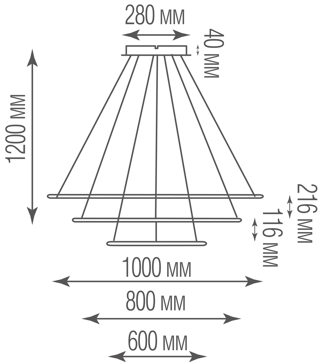 Подвесной светодиодный светильник Donolux S111024/3R 144W White In