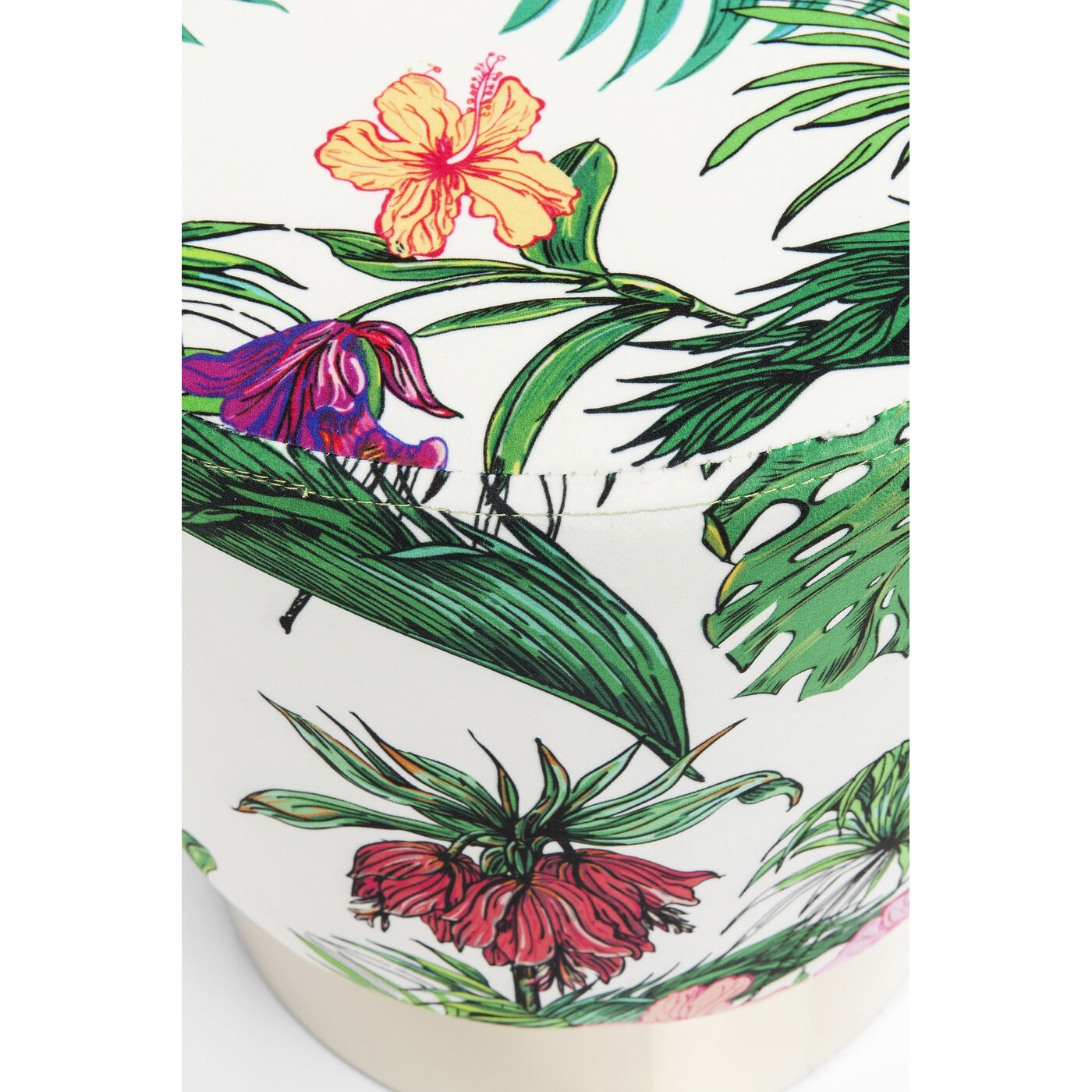 Пуф Cherry Jungle Brass Ø35 см KARE 83386