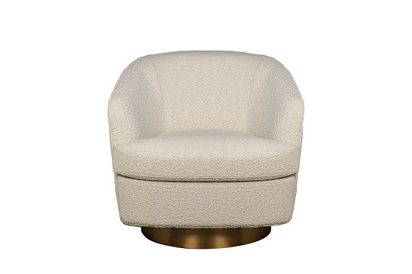Кресло поворотное букле бежевое Garda Decor 58DB-56304