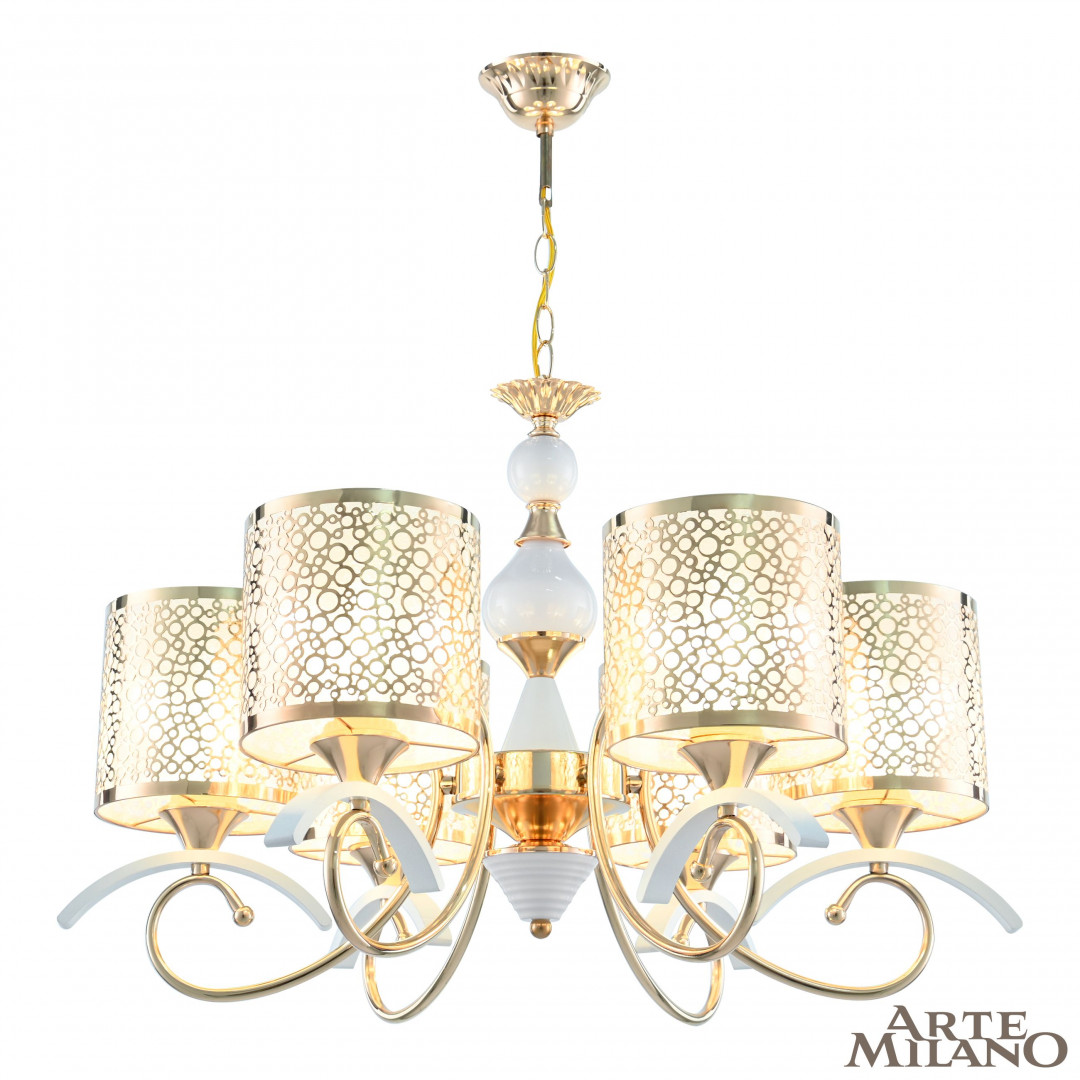 Люстра подвесная с плафонами 309787/6 Wh/Gd Arte Milano