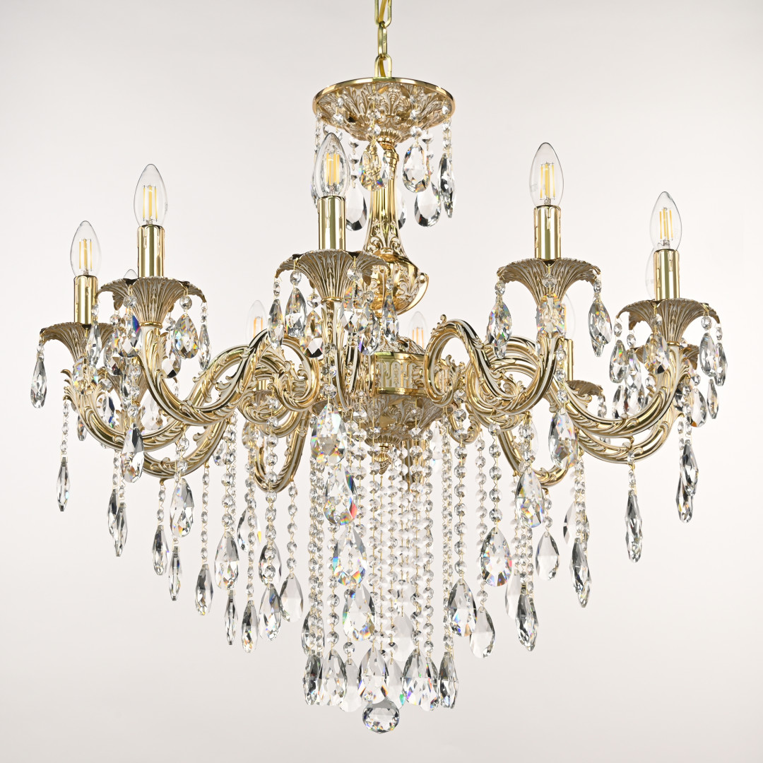 Люстра с хрустальными подвесками AL79101/10/250 B GW Bohemia Ivele Crystal