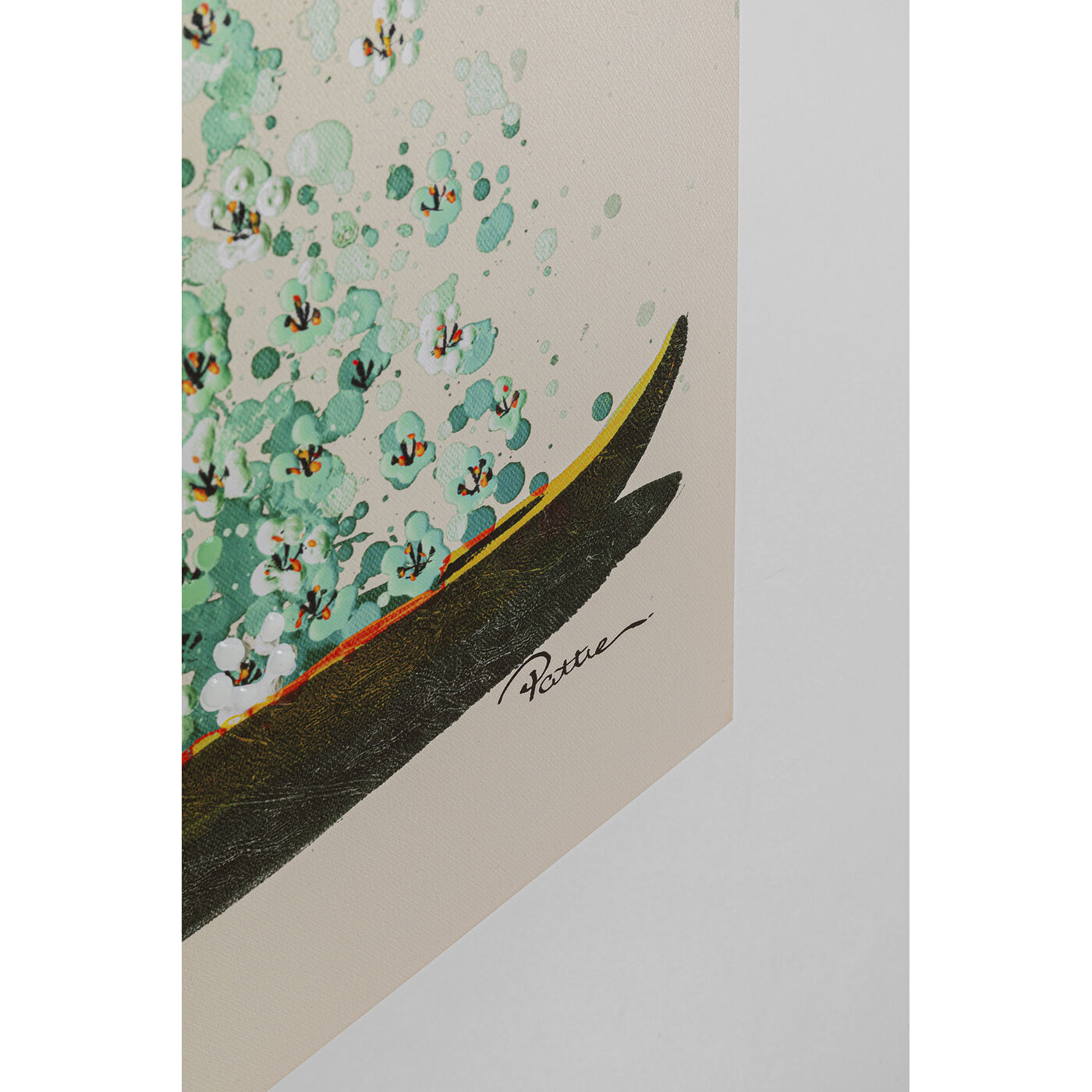 Картина на холсте Flower Boat Beige Green 40x50cm KARE 57868