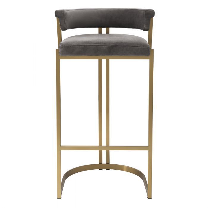 Барный стул Eichholtz Dante br brass finish savona grey velvet 115838