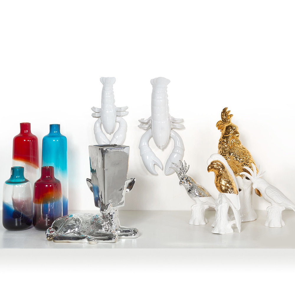 Статуэтка Pols Potten Parrot white/gold