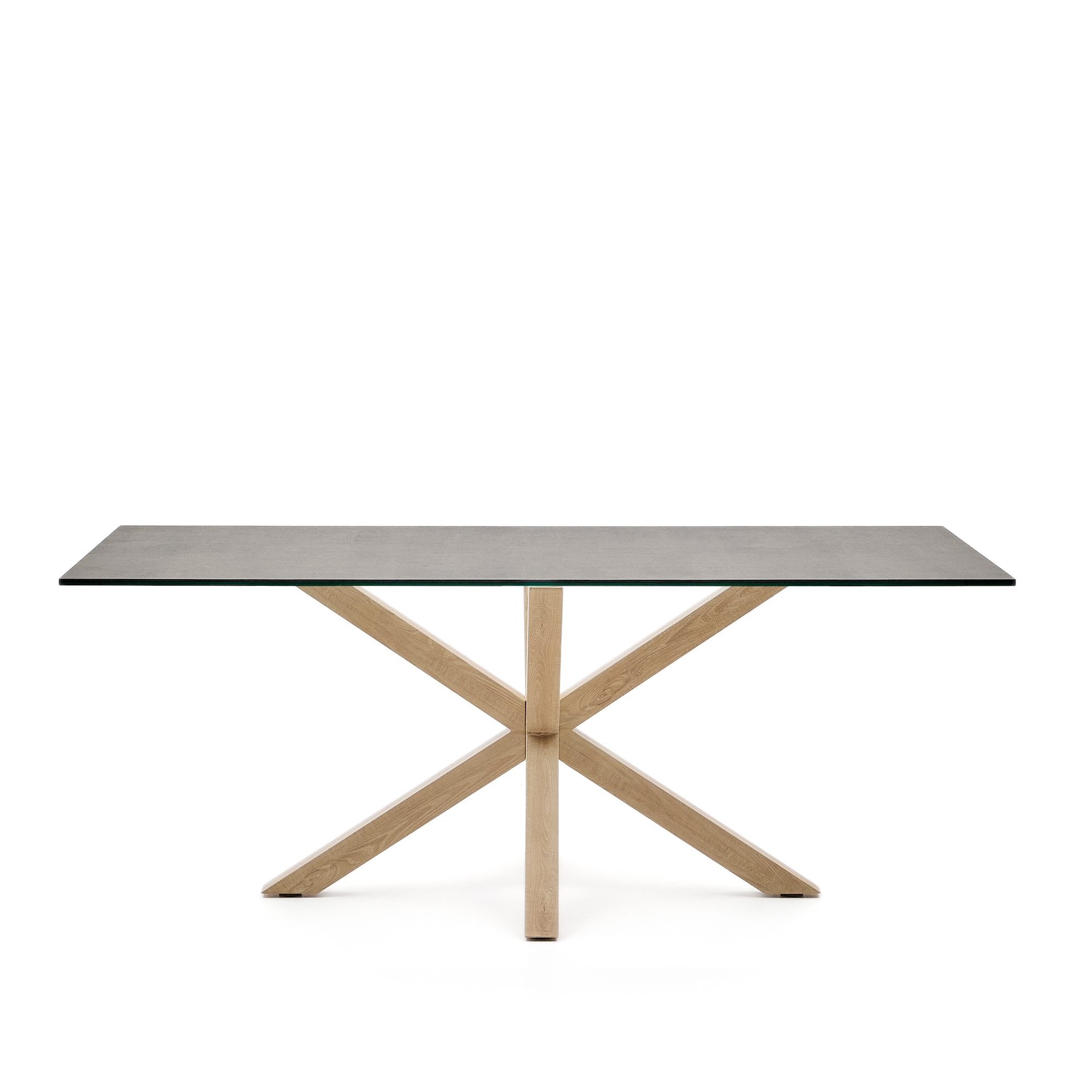 Arya Стол обеденный 200x100 древесный с керамической столешницей Iron Moss La Forma (ex Julia Grup)