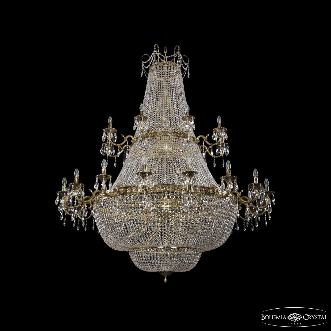 Люстра груша хрустальная 20221/180-210/2d G C1 Bohemia Ivele Crystal
