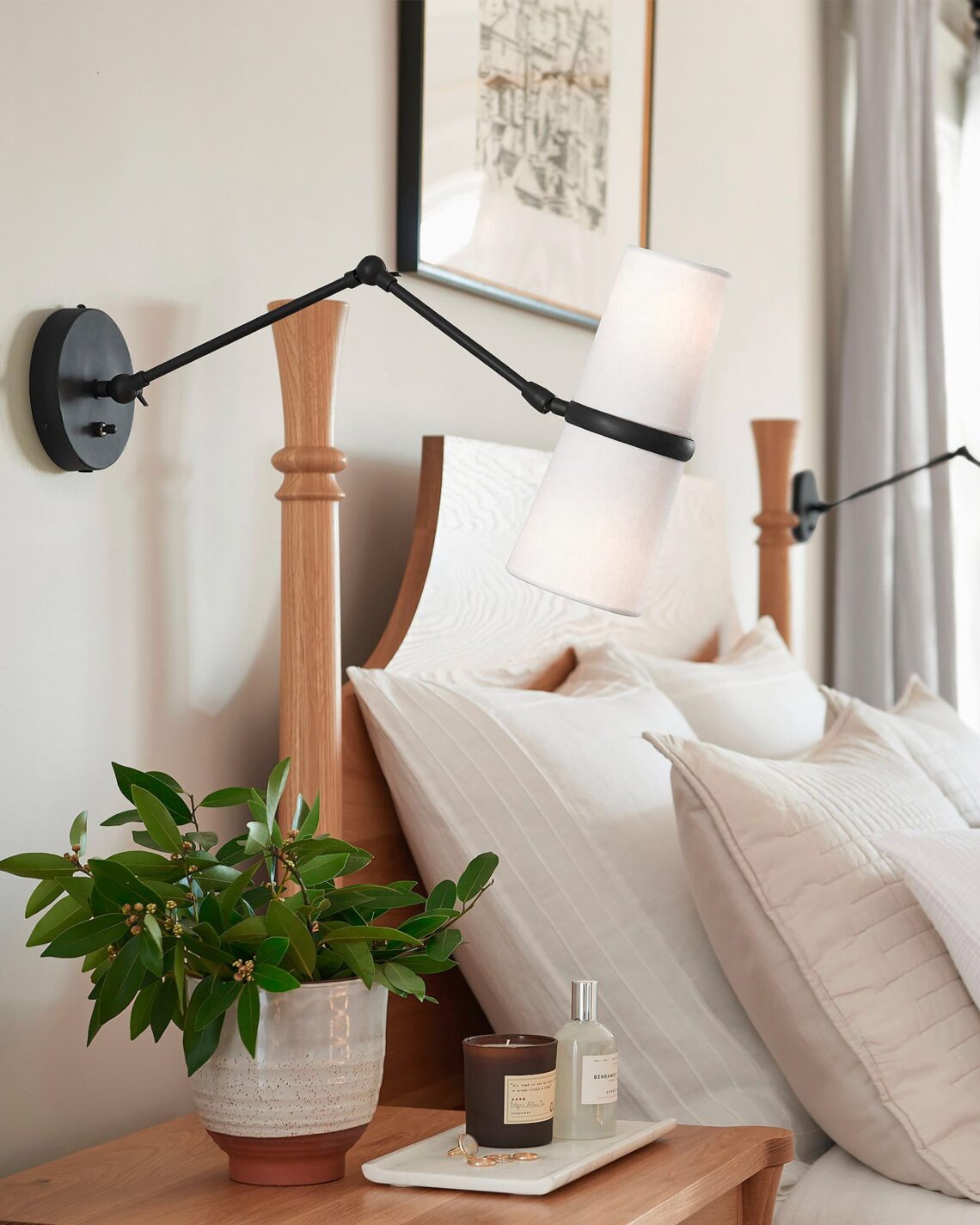 Чёрное бра Флемиш на шарнире Louvre Home JJ11113-2WA