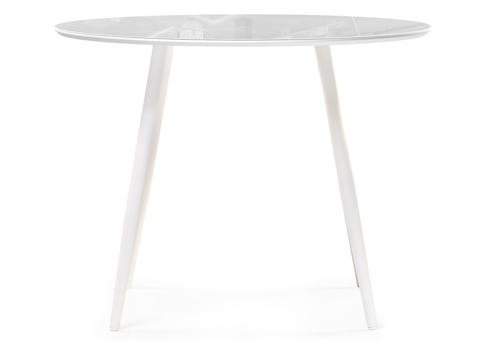 Стол стеклянный Woodville Абилин 90х76 ультра белое стекло / белый матовый 516541