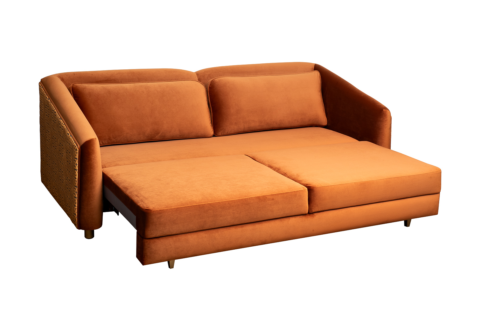 Диван Trevi 230М(К) трехм раскл с кантом оранж Pad32+Lattice ORANG 232*103*88 Garda Decor TREVI-230M-Pad32+Lattice ORANG