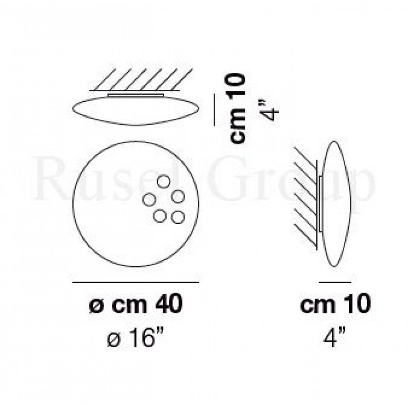 Настенно-потолочный светильник Vistosi NUVOLE PP 40