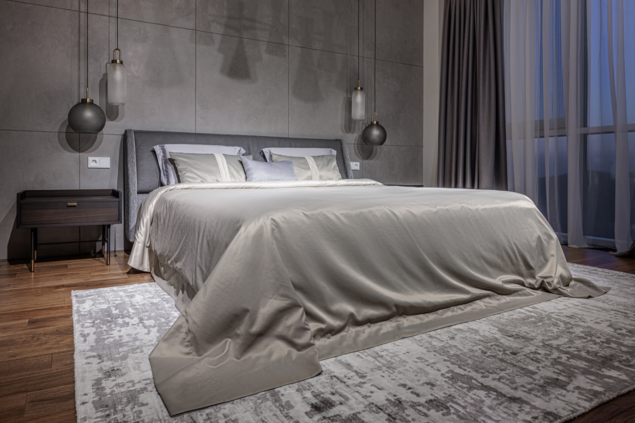 Кровать Michelle двуспальная серая Garda Decor MICHELLE3К-160-Ant542+Mav16