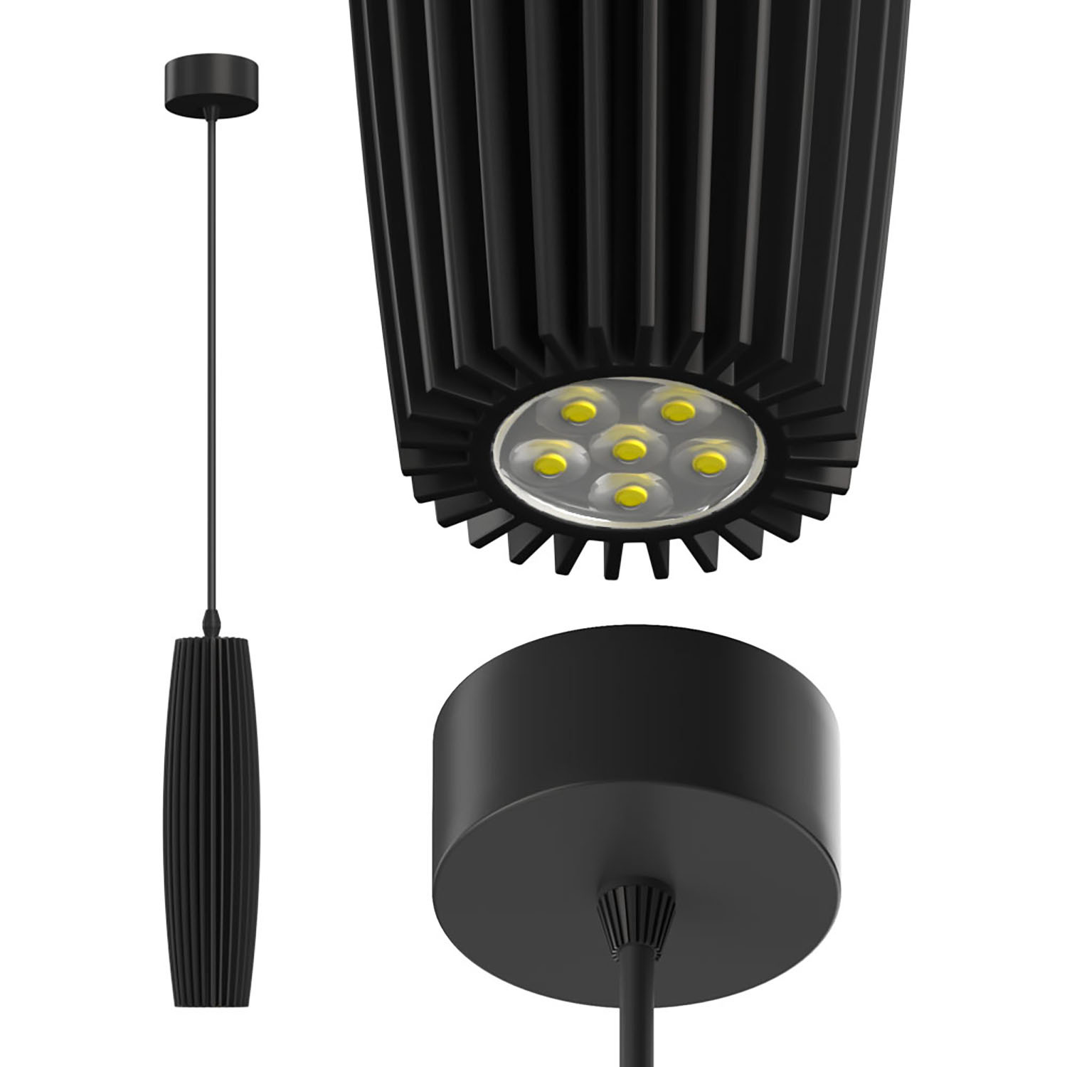 Подвесной светодиодный светильник Ledron LPL154 Black