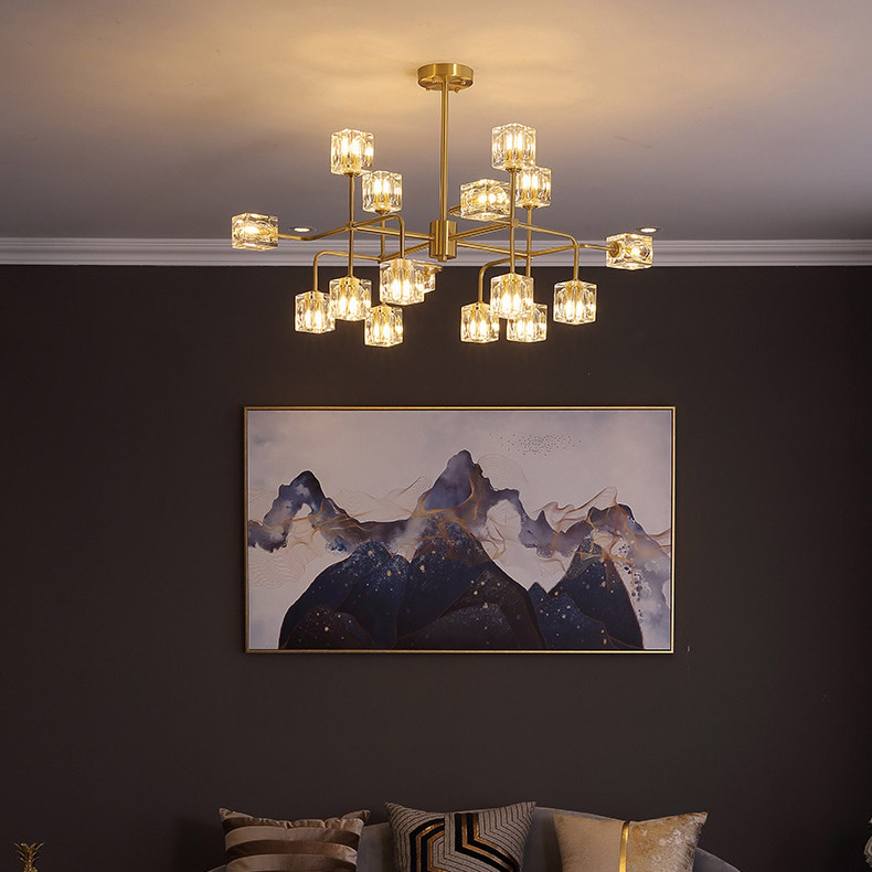 Потолочная люстра MICHAL L8 Brass by ImperiumLoft