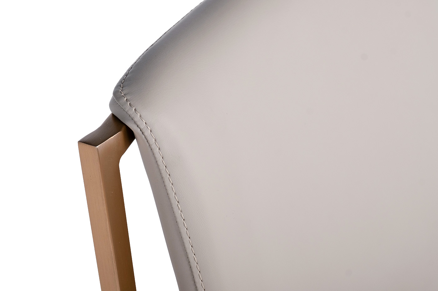 Стул из искусственной кожи серый Garda Decor 58DB-28019