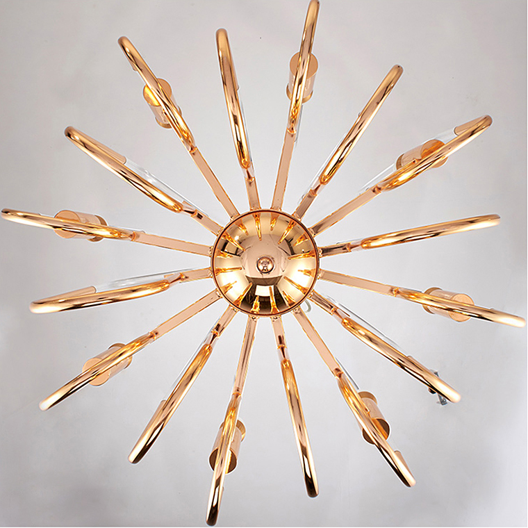 Люстра BRASS AND GLASS LOOP CHANDELIER D80 by ImperiumLoft