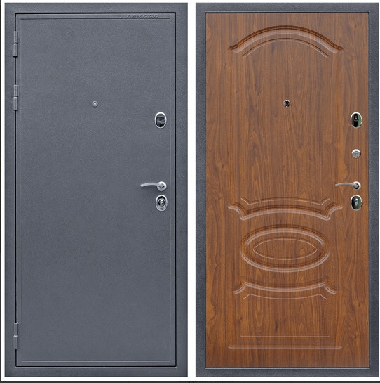 Дверь входная Graf Лондон Антик серебро / МДФ 16 мм ФЛ-139 Мореная береза