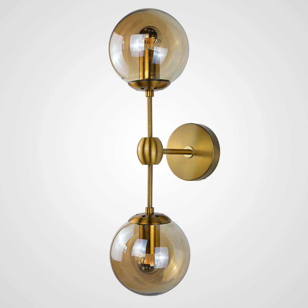 Бра Modo Sconce 2 Globes Gold By Imperiumloft