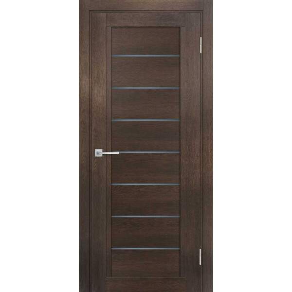 Межкомнатная дверь Graf ТЕХНО-808 графит сатинат Фреско (2000 х 900)