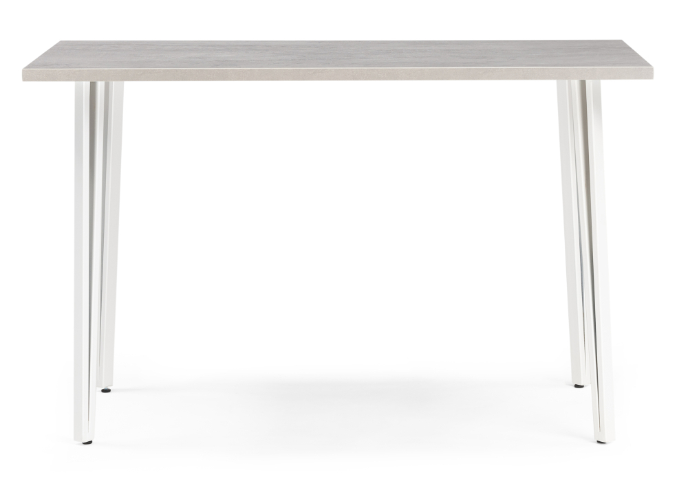 Стол деревянный Woodville Денвер Лофт 120х60х75 25 мм бетон / белый матовый 506940