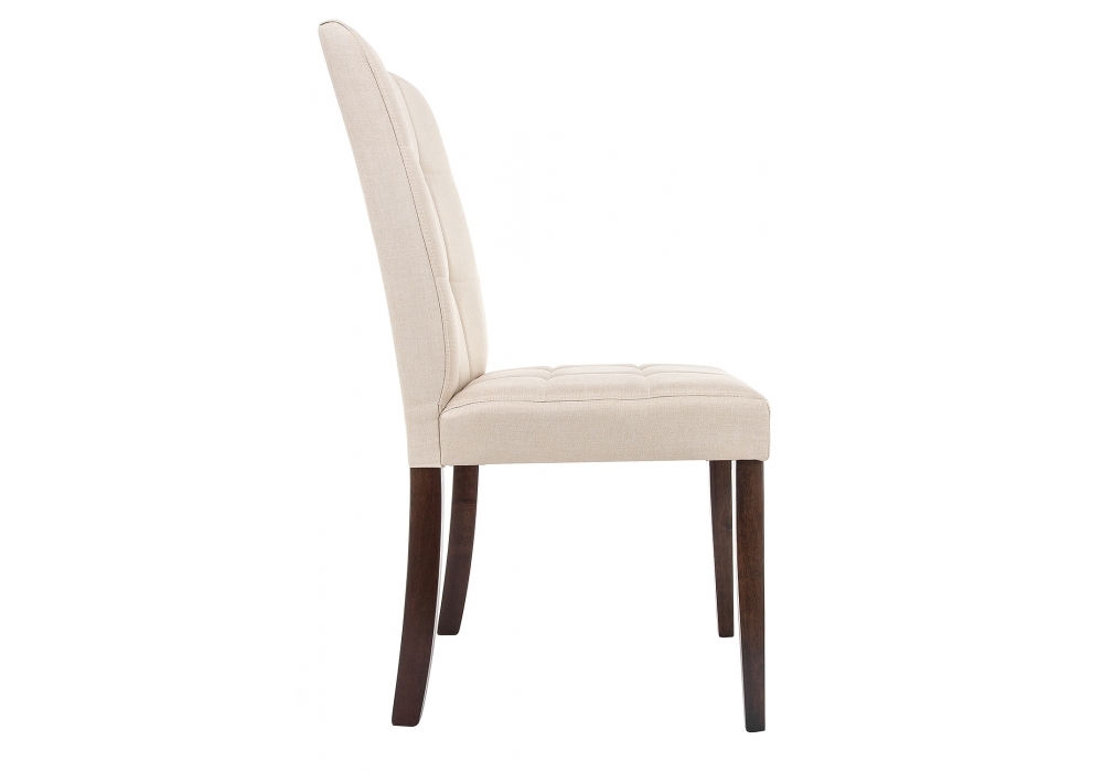 Стул деревянный Woodville Madina dark walnut / fabric cream 11029