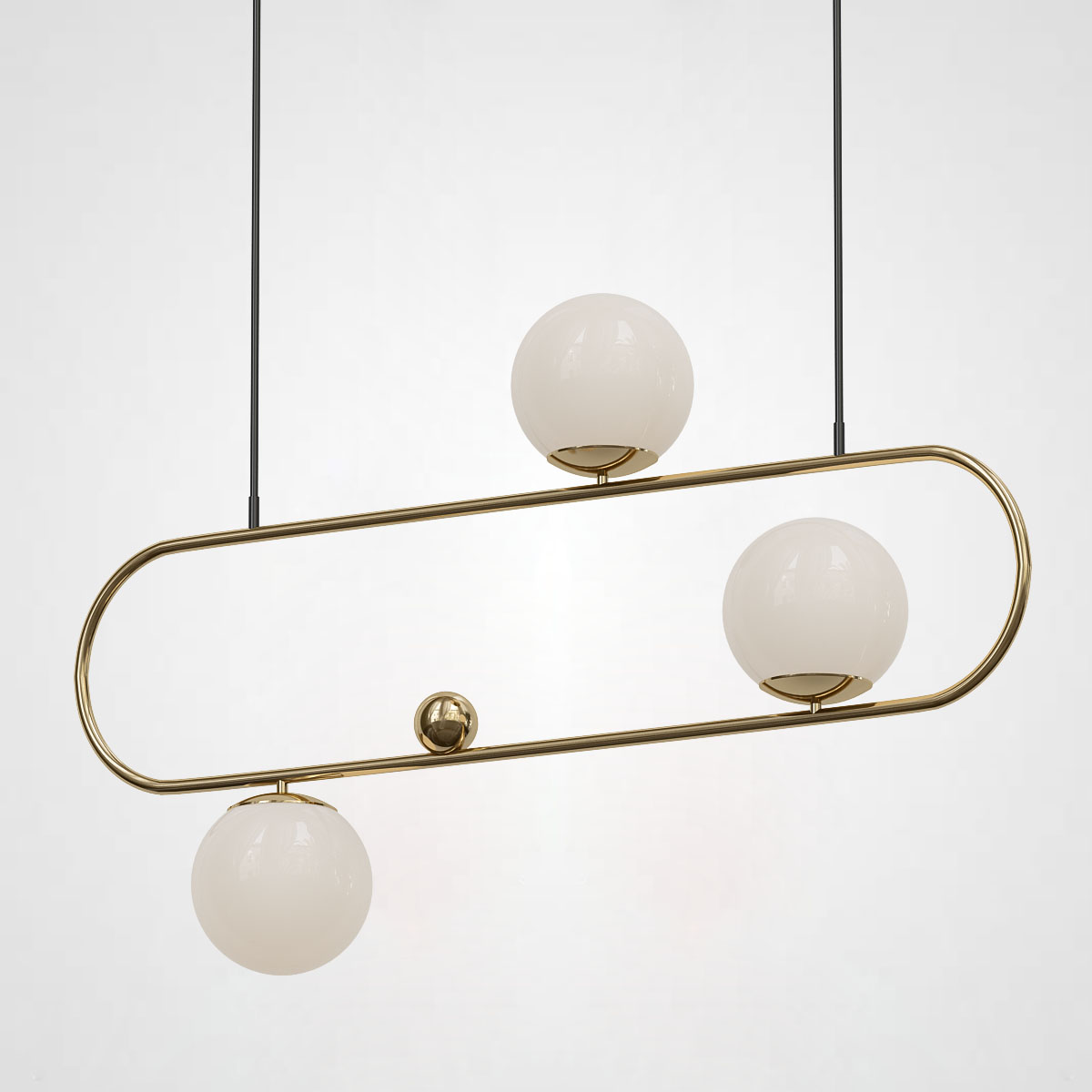 Подвесной Реечный Светильник Hoop L90 Латунь By Imperiumloft