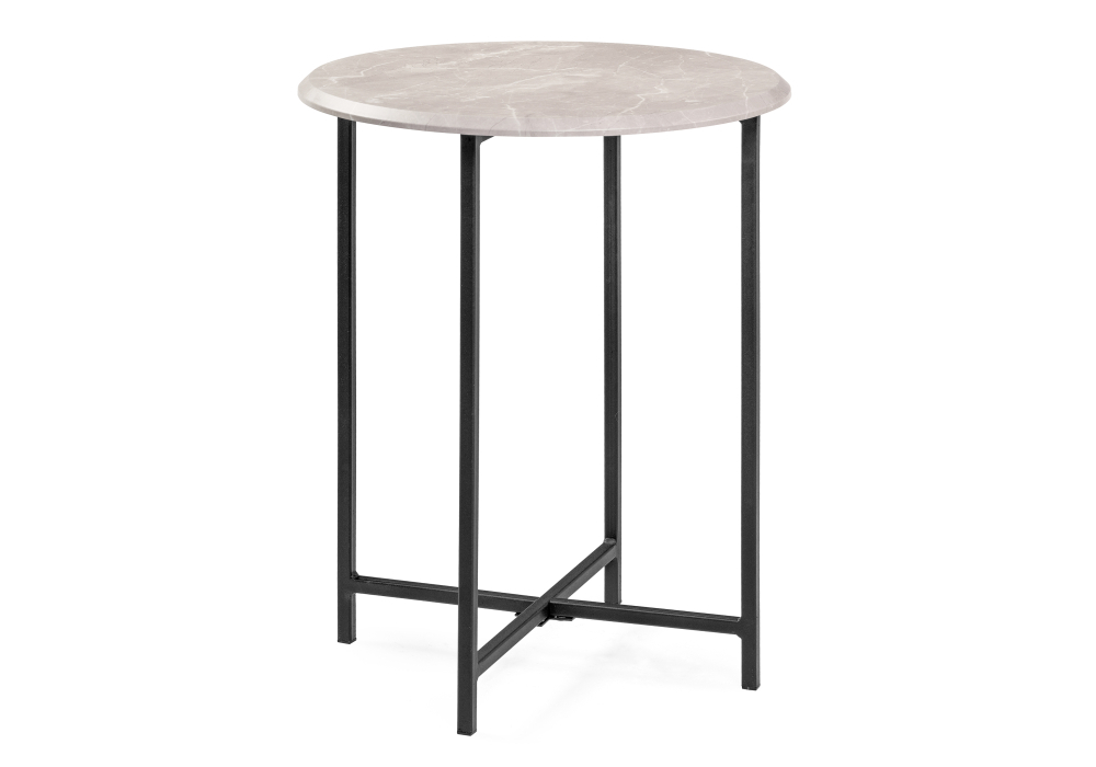 Журнальный стол Woodville Грейс мрамор серый / черный 516566