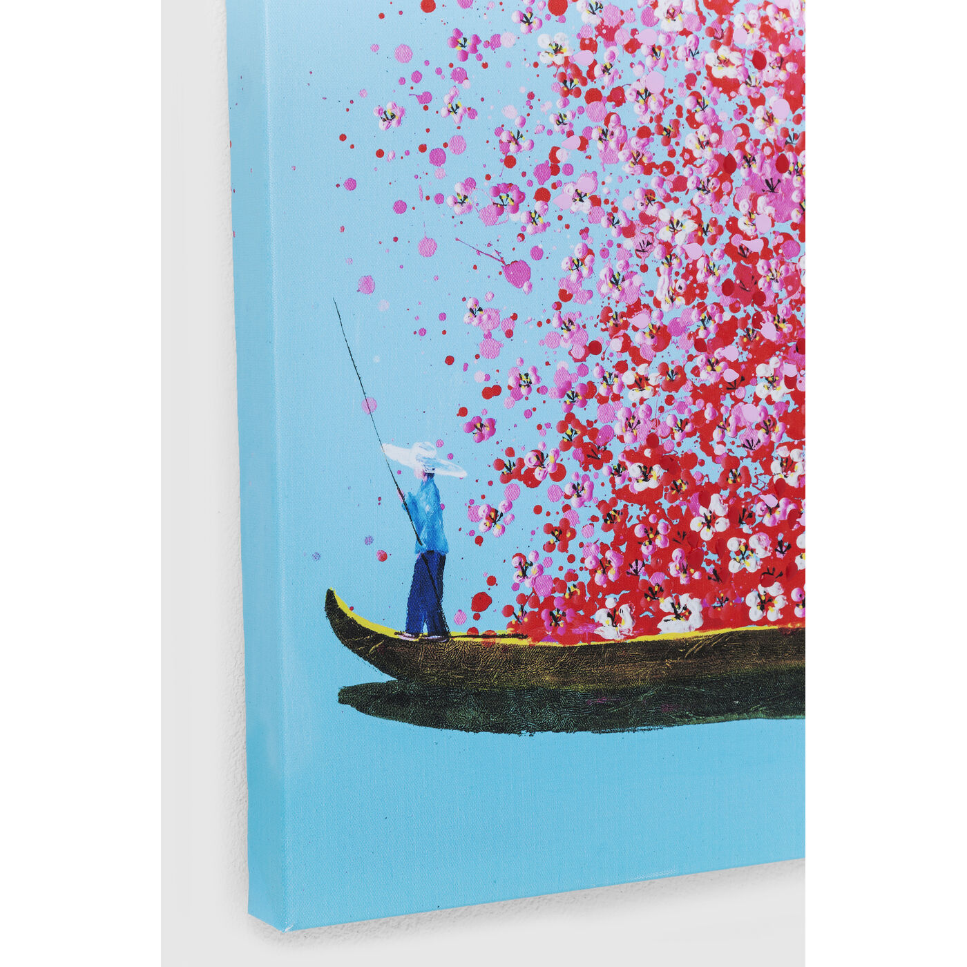 Картина на холсте Flower Boat Blue Pink 30x40cm KARE 57872