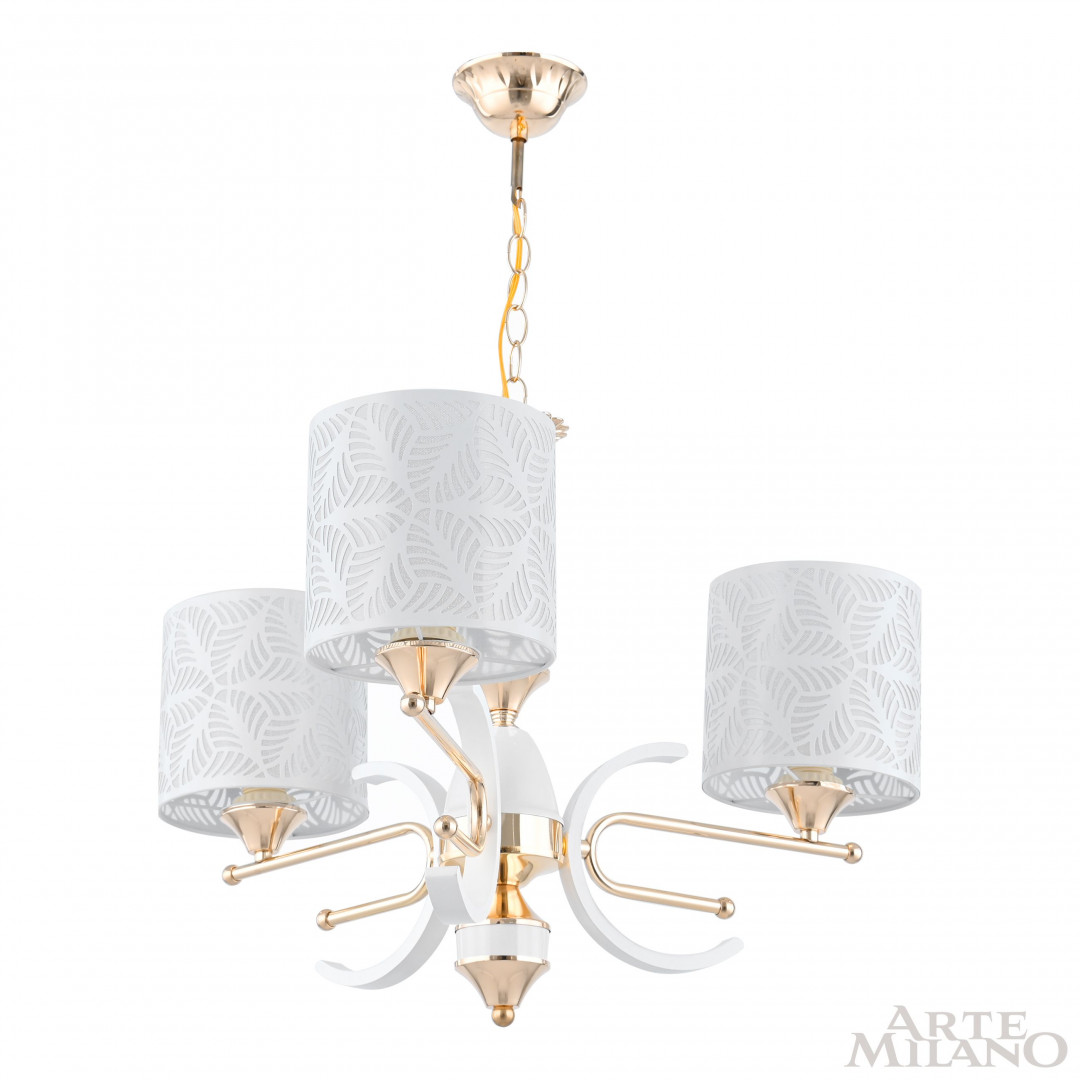 Люстра подвесная с плафонами 302097/3 Wh/Gd Arte Milano