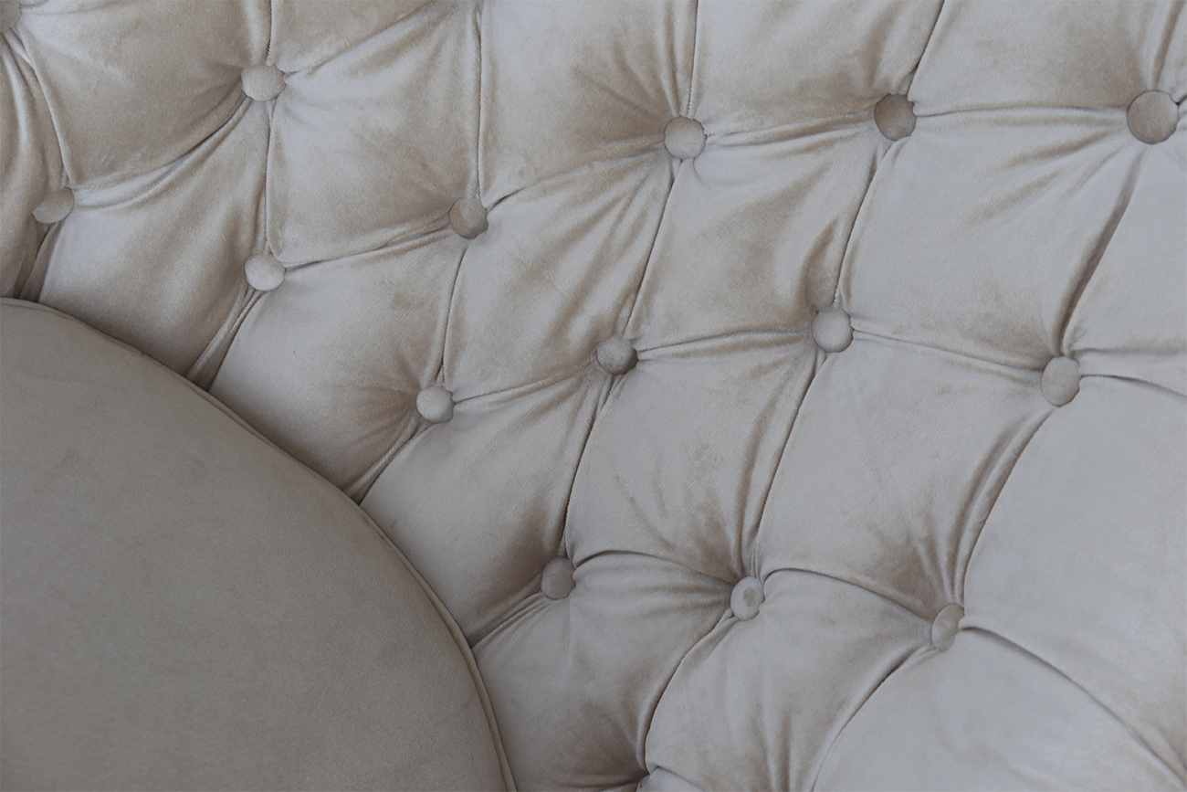 Кресло вращающееся велюровое кремовое Garda Decor 87YY-1959 CRE