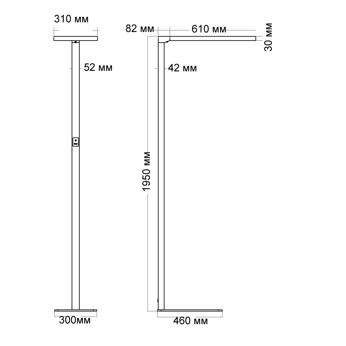 Светильник напольный Lumker TOPAZ-F-WH-NW
