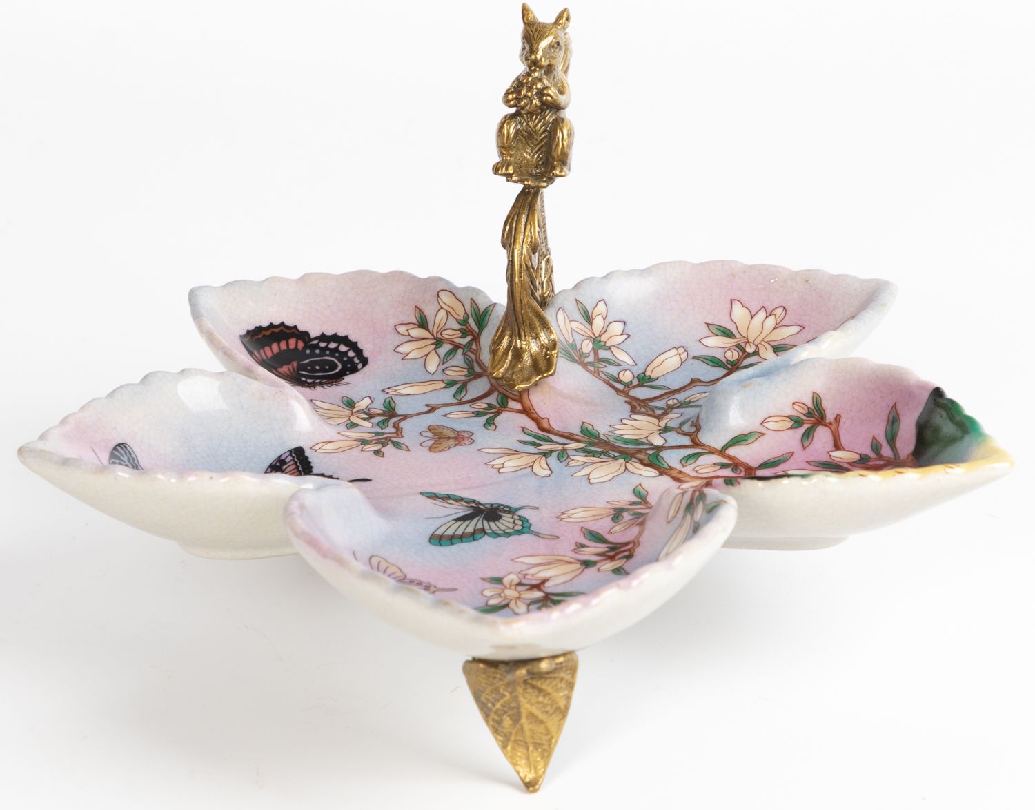 Блюдо с белочкой Glasar C749EC/HLP1535