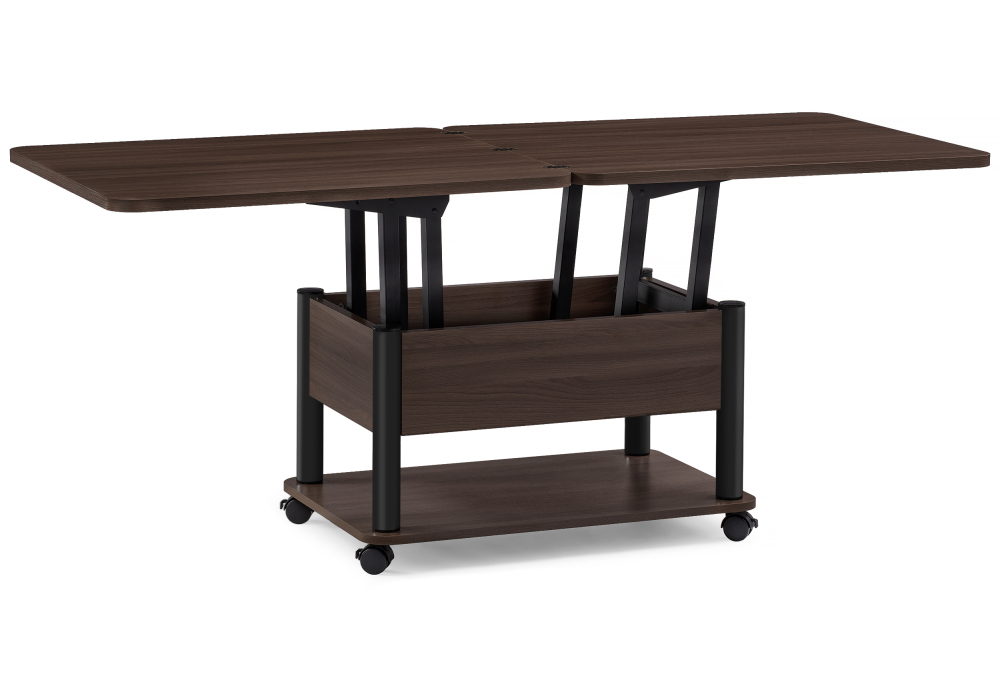 Стол-трансформер Woodville Виват темный венге / черный 402950