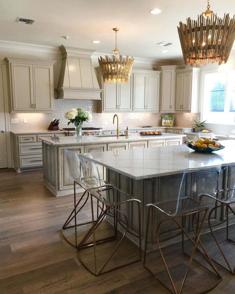 Круглая люстра с 4-я лампами Краун Louvre Home L860 DG chan white