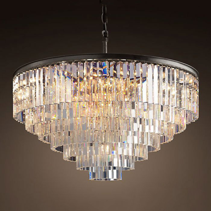 Люстра Rh 1920S Odeon Clear Glass Fringe Chandelier D80 By Imperiumloft