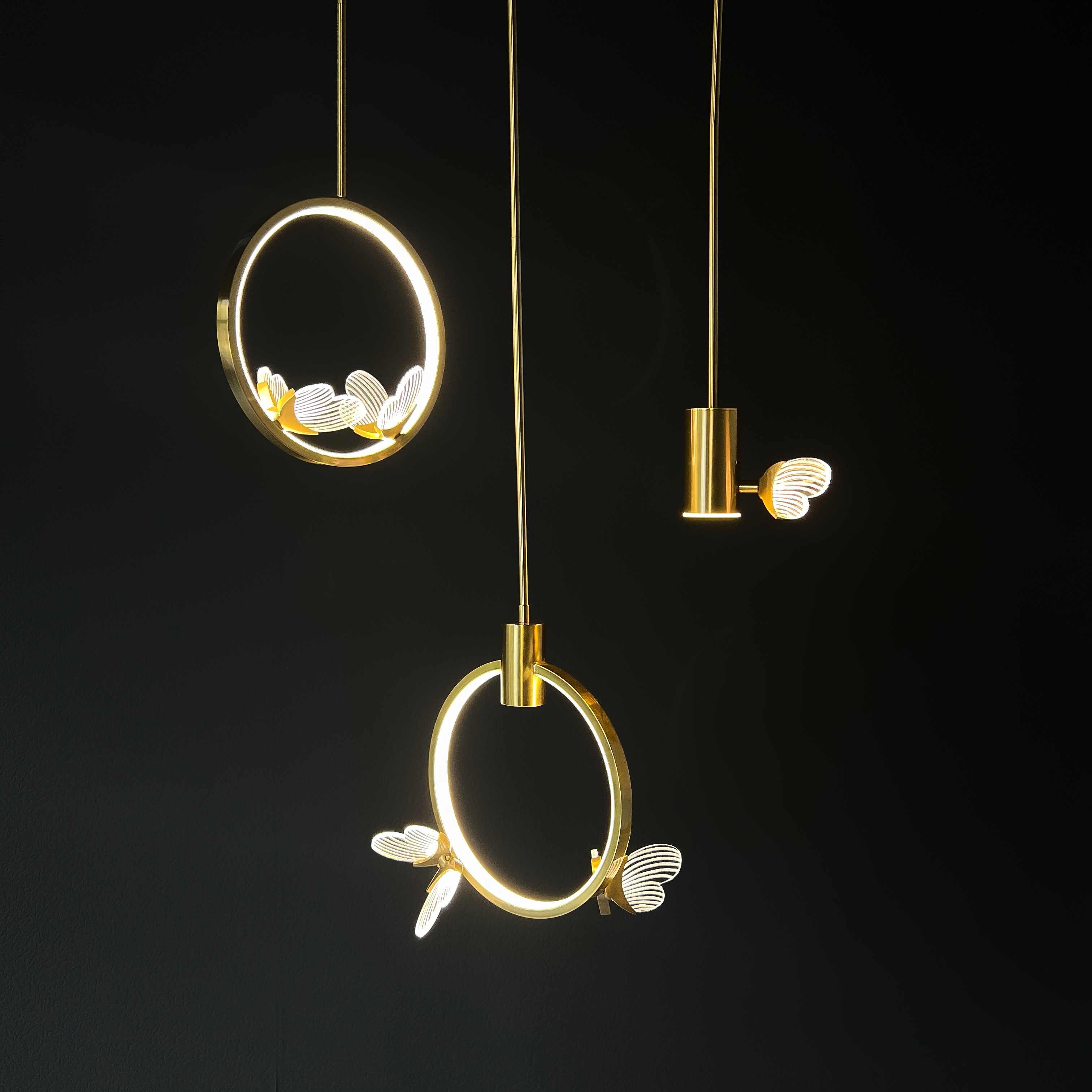 Подвесной светильник BABETTA RING 1 L320 brass 4000К by ImperiumLoft