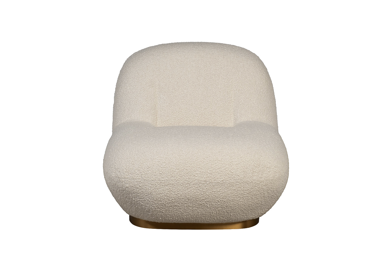 Кресло без подлокотников букле бежевое Garda Decor 58DB-19290