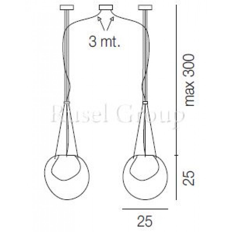 Подвесной светильник Vistosi POC SP 25 D2