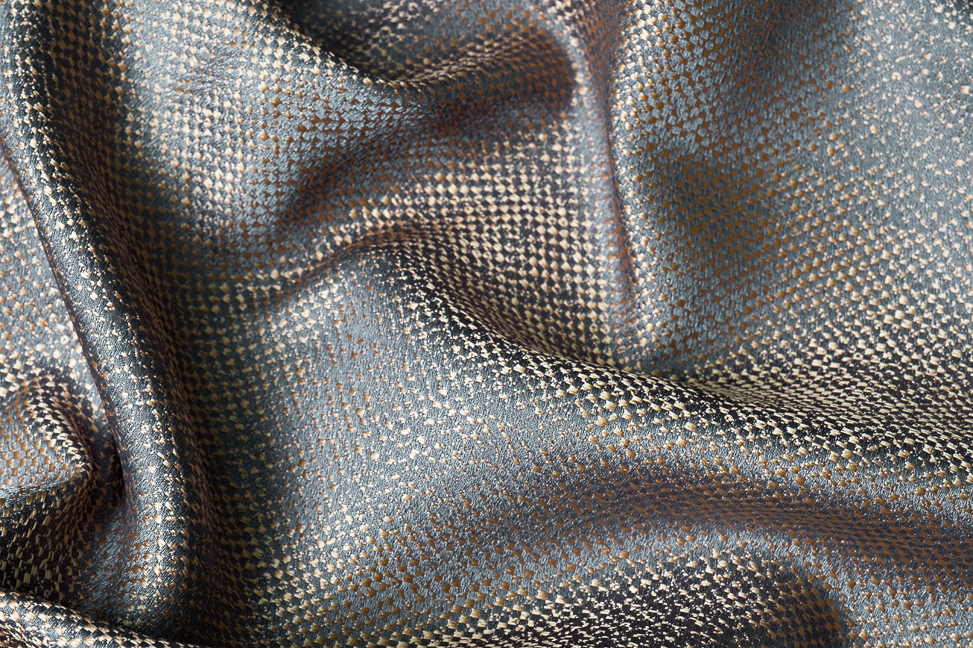 Ткань портьерная FIJI бирюзовая Garda Decor 137PR-FJ81-FIJI BIRUZ