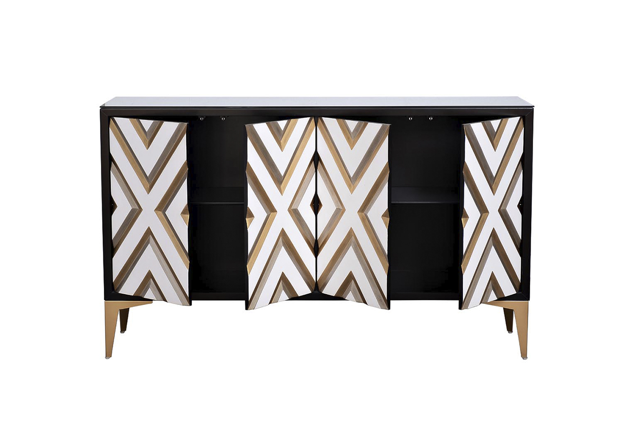 Комод с дверцами и декором "кенте" Garda Decor ART-2924-S