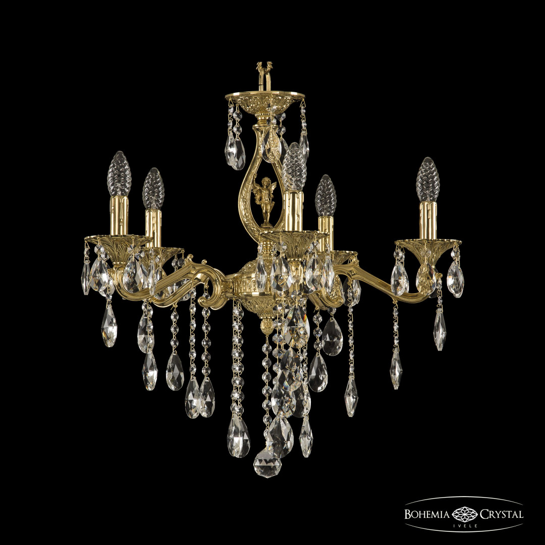 Люстра бронзовая с хрусталём 72402/5/175 B G FA5S