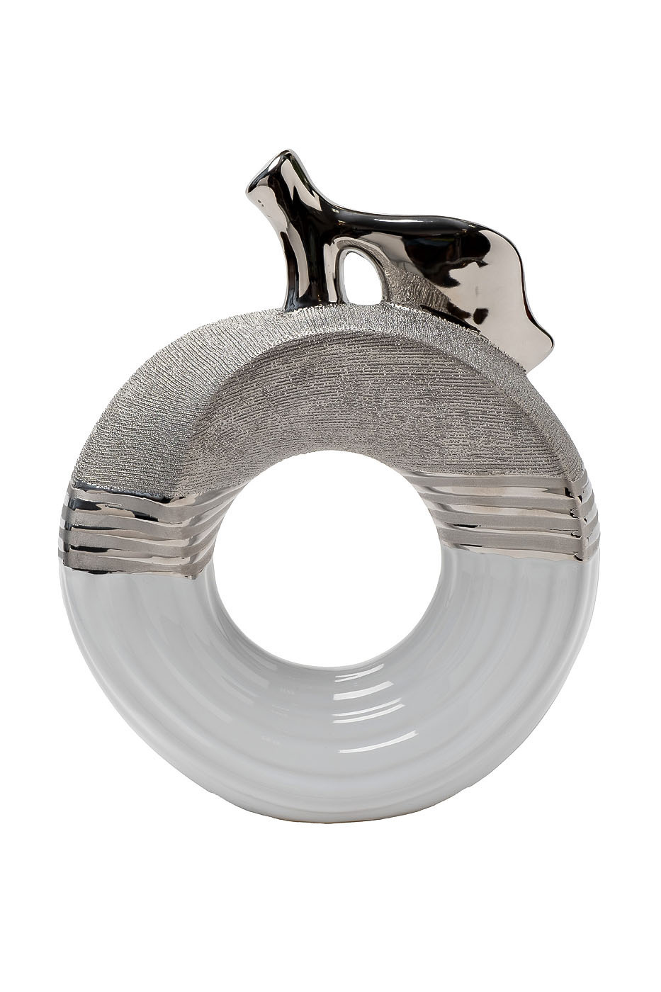 Декор настольный "Яблоко" белое с серебром Garda Decor 18H7778L-WH