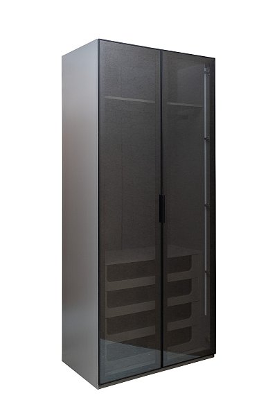 Шкаф Alto двухдверный с выдвижными ящиками цвет серый кобальт Garda Decor GD-10012/1-6-2(тонировка)