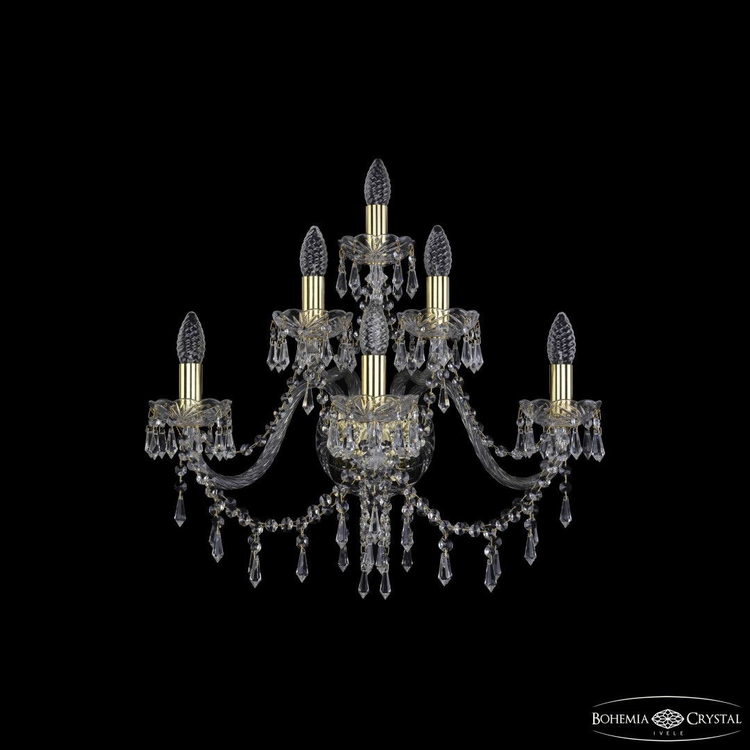 Бра хрустальные 1403B/3+2+1/240 G