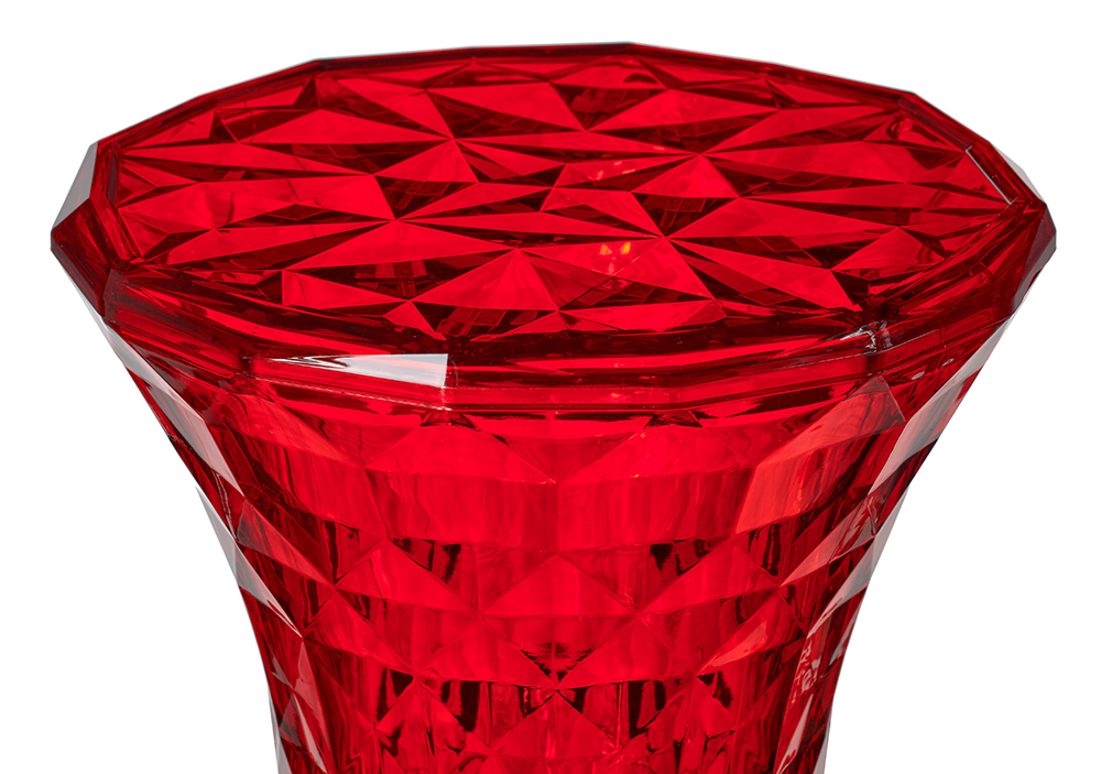 Стул-пуф Stone прозрачный красный Bradex Home FR 0203