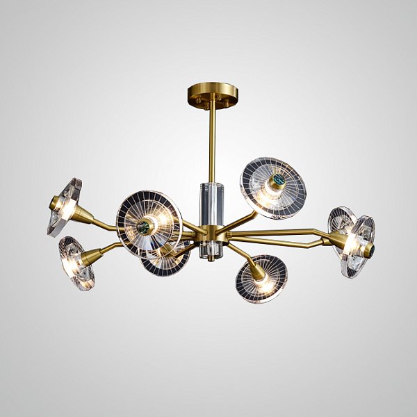 Потолочная люстра JANICA L8 Brass by ImperiumLoft