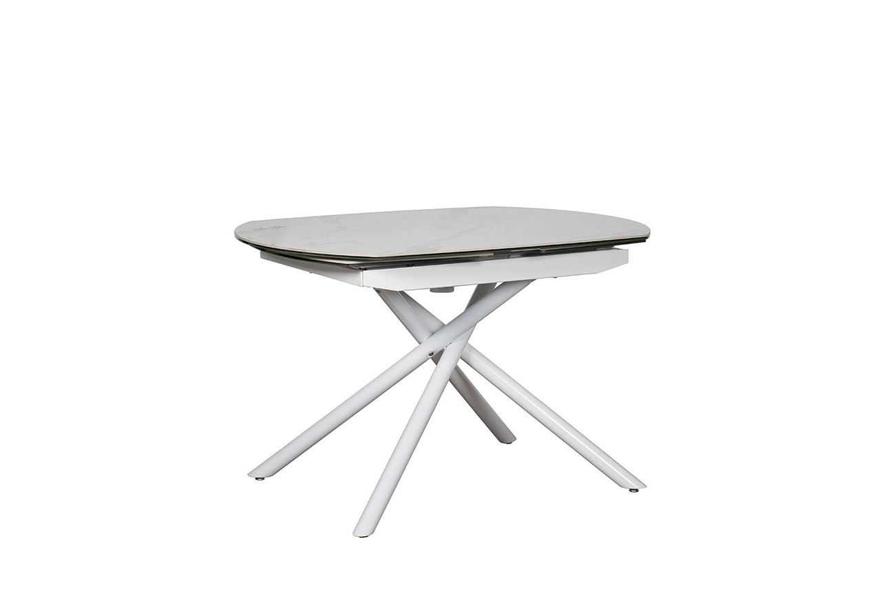 Стол обеденный раздвижной керамический белый Garda Decor 83MC-1957DT WH
